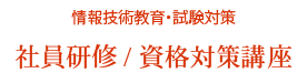 情報技術教育・試験対策に最適、社員研修 / 資格対策講座